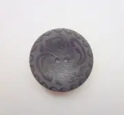 Black Concave Button 30mm (per 5 buttons)