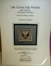 Heartland House Frank Lloyd Wright LAKE GENEVA TULIP WINDOW Needlepoint Pattern