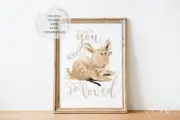 Baby girl nursery wall art prints, Woodland animals, Baby quotes, Whimsical art