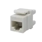 50 pack Keystone Jack Cat6 White Network Ethernet 110 Punchdown 8P8C 180 Degree
