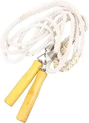 Durable Jump Rope for Skipping Rope with Ergonomic Wooden Handle for Exercise Fitness and Lightweight Comfortable for School and Home Use