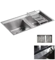 K-3672-NA_Kohler 8 Degree 33" Double-Bowl Undermount S.Steel Kitchen Sink NIB