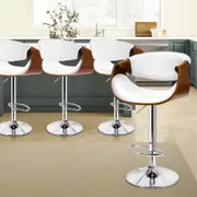 4x ALFORDSON Bar Stools Trice Kitchen Swivel White