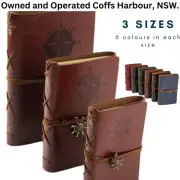 Vintage Retro Leather Bound Journal 80 page Note book Sketchbook Travel Diary
