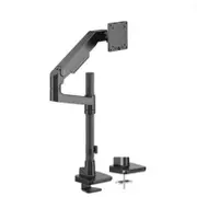 Brateck LDT81-C012P-B NOTEWORTHY POLE-MOUNTED HEAVY-DUTY GAS SPRING MONITOR ARM For most 17'~49' Monitors, Fine Texture Black (