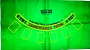 Craps and Blackjack Felt Tablecloth - 72" x 36" - Game Night - Casino Night
