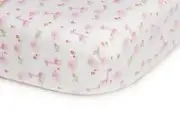 Carter's Easy Fit Printed Crib Fitted Sheet, Pink Jungle