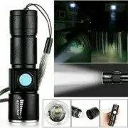 Rechargeable USB Ultra Bright LED Torch Flashlight Beam Focusing Zoom Torch