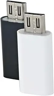 KOMBIUDA 2Pcs Type C Female to Micro USB Data Adapter for Tablets Phones Laptops White Simple Design for Easy Connection Compatible with Smart Devices