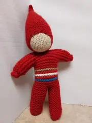 Faceless Crochet Amigurumi Gnome Plushie Stuffed Toy Doll OOAK 15" HAND CRAFTED