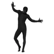 Second Skin Suit Adult Black Morph Party Jumpsuit