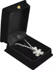 Teddy Bear Silver Pendant Urn w/20" chain & black velvet display box