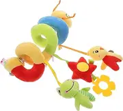 Sosoport Plush Spiral Hanging for Crib Stroller Comforting Doll with Sensory Tags Washable Activity for Development Car Seat Crib Accessory