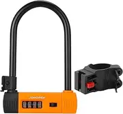 U Lock | Resettable Combination U Lock 4 Digit Combination - Heavy Duty U Lock with Resettable Combination 4 Digit
