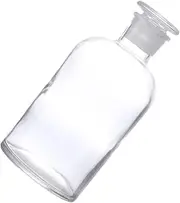 HEALEEP 1Pc Glass Narrow Mouth Reagent Bottle with Scale Laboratory Glassware for Precise Measurements for Chemical Experiments and Research