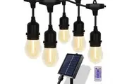 Solar Power 15 LED 18.2M Festoon String Lights Wedding Party WaterProof