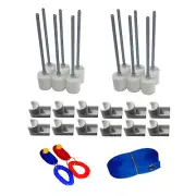 12 Weave Pole pegs with 24" Spacer, 12 Jump Cups & 2 Clickers Dog Agility Equip.
