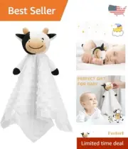 Plush Cow Lovey Security Blanket - Ultra-Soft, Soft, Secure, Perfect Baby Gift