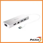j5create JUD380 USB™ 3.0 Mini Dock, HDMI/VGA Dual Display, 1080p Full HD