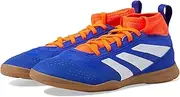 [adidas] Unisex League Indoor J (Little Big Kid) Sneaker, Lucid Blue/White/Solar Red, 2 Little Kid