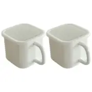2P Square enamel pan Storage containers and cookware 2 in 1