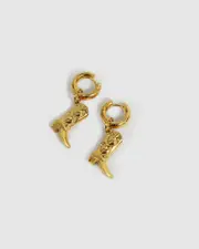 Boots Earrings Gold