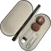 [DINHEAROM] 1set Multipurpose Leather Glasses Case Dual-use Organizer for Home Travel Design Elegant Appearance Glasses Container for Against Dust