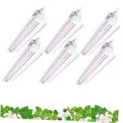 2FT T8 Grow Light, 144W(6 x 24W, 800W Equivalent), Full Spectrum Sunlight