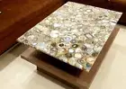Agate Stone Sofa Center Tabletop Natural Agate Stone Coffee Table For Home Decor