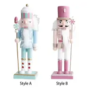 Nutcracker Ornament Christmas Decorations Wood for Living Room Festive Shelf