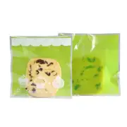 Clear/Green Design Moisture-Proof Dessert Storage Bags in Many QTY (4x4")
