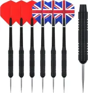 RED DRAGON Strata 19 Piece Darts Set - 6 Pack 20 Gram Black Steel Tip Darts with