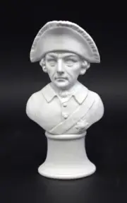 9942543 Porcelain Bust Alter Fritz White Bisque Wagner & Apel H15cm