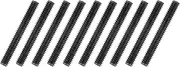 uxcell 10Pcs Fully All Threaded Rod, 1/4" Thread 20 Pitch 2" Length Carbon Steel Long Threaded Screw Threads Black Zinc Fully Studding Rod Bar for Furniture Garden Mounting Assembly