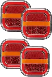 Periodicali Wireless Trailer Lights Kit, Wirelesstail Lights for Trailer, Magnetic & Screw Mount Led Tow Light Kit, Ip67 Waterproof for Trucks, Boat, Rv, Vehicle (4PCS)