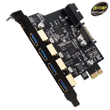 伽利略 PCI-E USB3.0 4 1C 2(前置) 7埠卡(PTU314C)