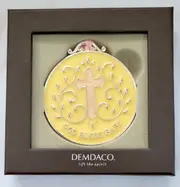 Demdaco Keepsake Medallion God Bless Baby Pink Ribbon Tender Blessings