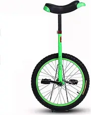 16"/18" Green Unicycle for Kids/Boys/Girls, Large 20" Freestyle Cycle Unicycle for Adults/Big Kids/Mom/Dad, Best Birthday Gift Durable TDF