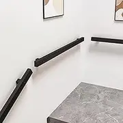 Staircase Hand Rails for Indoor Outdoor Steps Grab Rail | Wall Mount Metal Iron Staircase Banister Handrail Safty Support Rod | Non-Slip Handrail for Stairs(20ft/600cm)