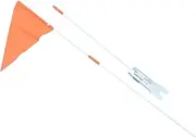 TOGEVAL 2 Sets Bright Double Sided Bike Safety Flag with Pole and Mounting Bracket Bicycles Flag for Enhanced Visibility and Safety While Riding Random Color