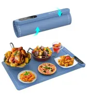 Electric Warming Tray 500W Upgraded Graphene Heat-Conducting Material, Rollab...