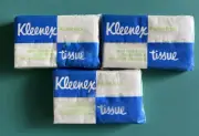 Vintage 1978 KLEENEX Pocket Pack Facial Tissues 3 Packs UNOPENED, Movie Prop