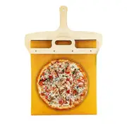 Sliding Pizza Peel, the Pizza Peel That Transfers Pizza Perfectly Non-Stick, Pala Pizza Scorrevole,60x30cm Wood Color