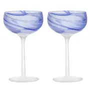 Skylar Cocktail Glass 330mL Ocean Set of 2 Tempa 898245