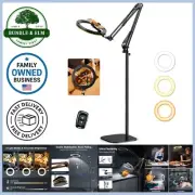 10” Ring Light with Stand Overhead Camera Mount Phone Holder for Video and St...