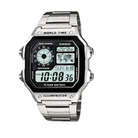 在飛比找蝦皮購物優惠-CASIO地圖錶 經緯度鐘錶 經典熱銷款 不鏽鋼錶帶 保證台