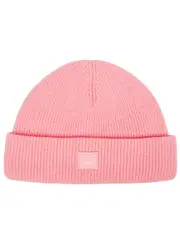 Acne Studios Kansy Black Wool-blend Beanie - Light Pink ONE SIZE