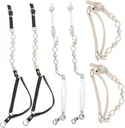 [Ipetboom] Adjustable Buckle Anti-drop Shoe Straps Pearl Leather Ankle Straps for Women's High Heels Sandals Random