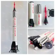 1/72 Scale Mercury-Redstone Carry Rocket Spacecraft Painted Model Toys Gifts