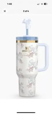 The Stanley X Love Shack Fancy Holiday Quencher Cup 40 OZ - Rosa Beaux Blue